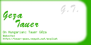 geza tauer business card