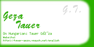 geza tauer business card